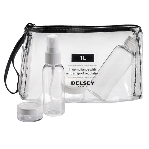 ESTUCHE CON FRASCOS PARA VIAJE