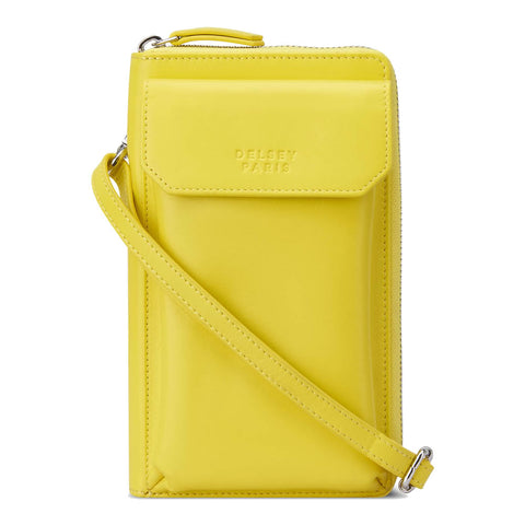 MINI BOLSO CRUZADO DE CUERO CON CREMALLERA HORIZONTAL 19 cm. LE CUIR